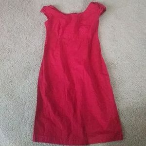 Red knee length size 4 GAP cap sleeved dress